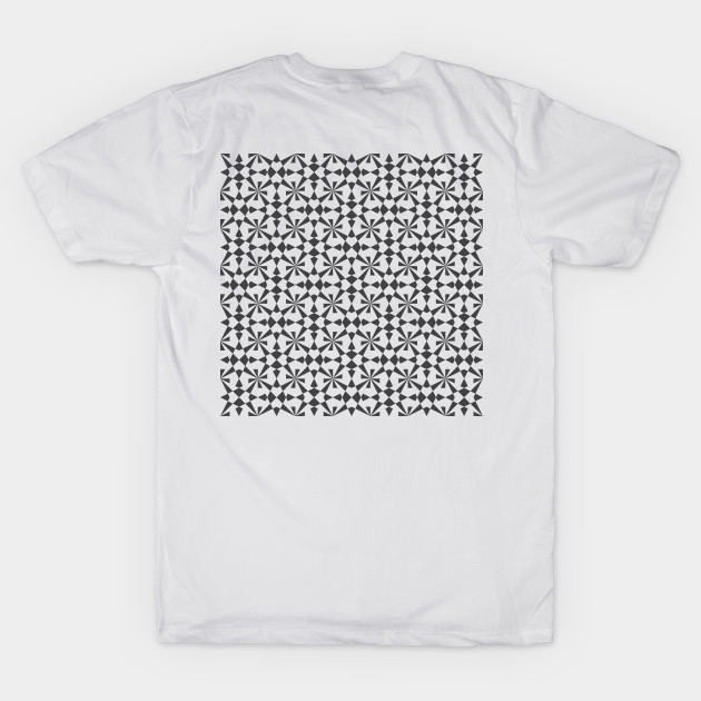 Vintage geometric pattern black and white by kallyfactory